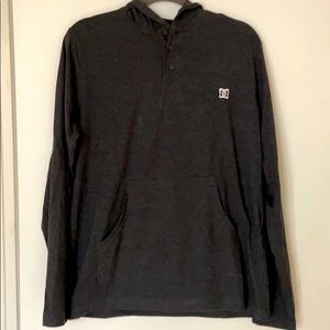 DC Men’s Grey Button Hoodie